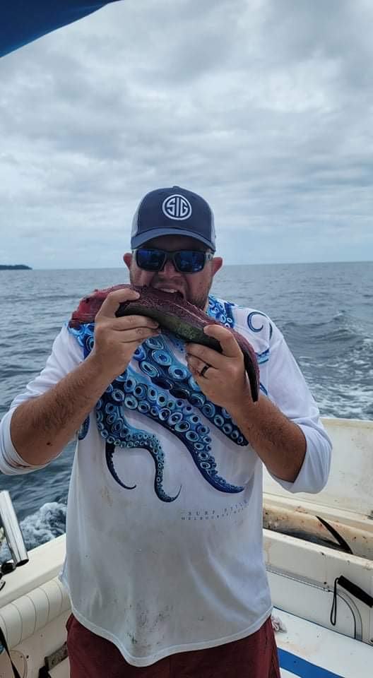 Mark Gabrielli on a boat offshore