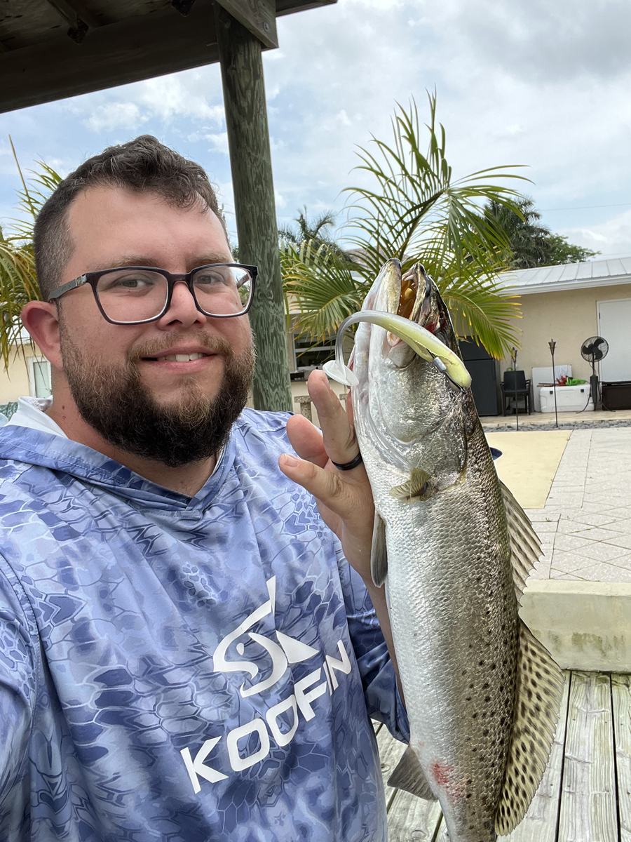 Mark Gabrielli holding a snook